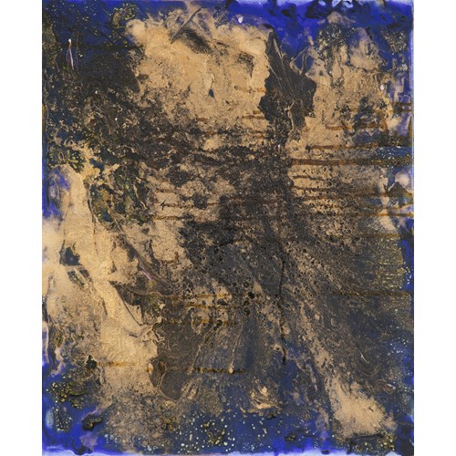 Abstract Composition in Blue & Gold 2